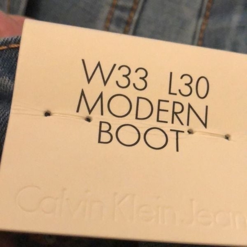 NWT Calvin Klein Modern Boot Blue Denim 31x30 Very Flattering Fit Vintage Look - Picture 8 of 8